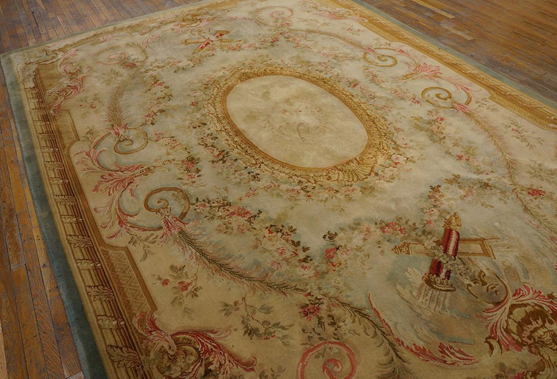 Wool 19th Century French Savonnerie Carpet ( 8'8
