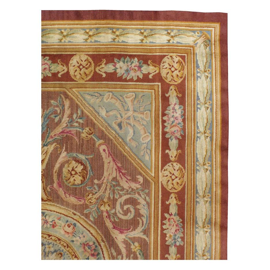 Hand-Knotted Antique French Savonnerie Rug in the Style of Louis XV For Sale