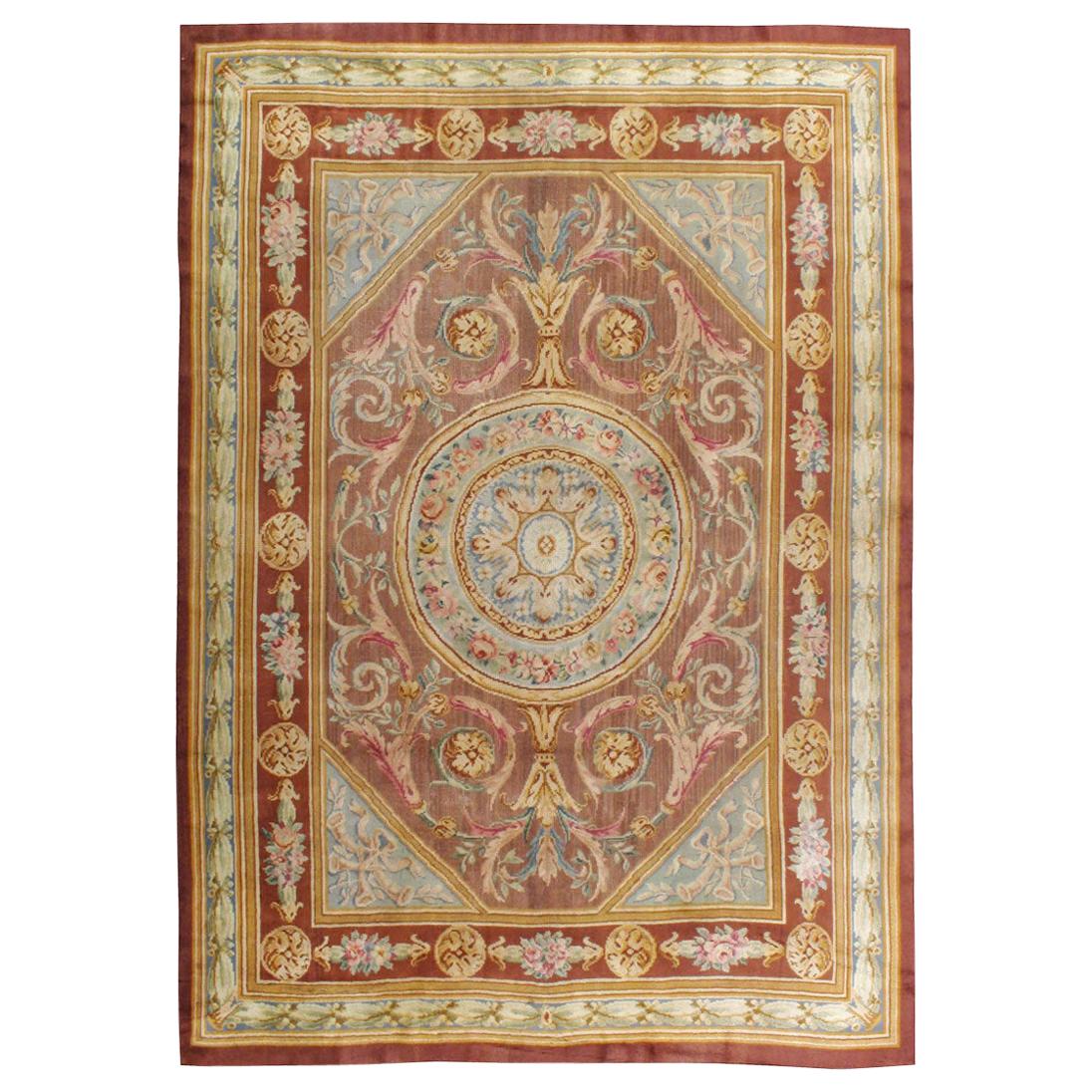 Antique French Savonnerie Rug in the Style of Louis XV For Sale