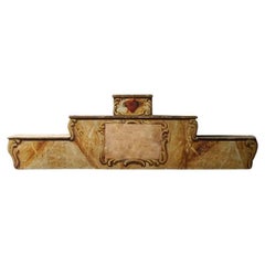 Antique French Scagliola Faux-Marble Catholic Church Altar Shelf, Early 20th C.