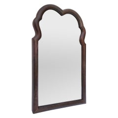 Antique French Scalloped Wood Mirror, circa 1890
