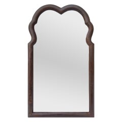 Antique French Scalloped Wood Mirror, circa 1890