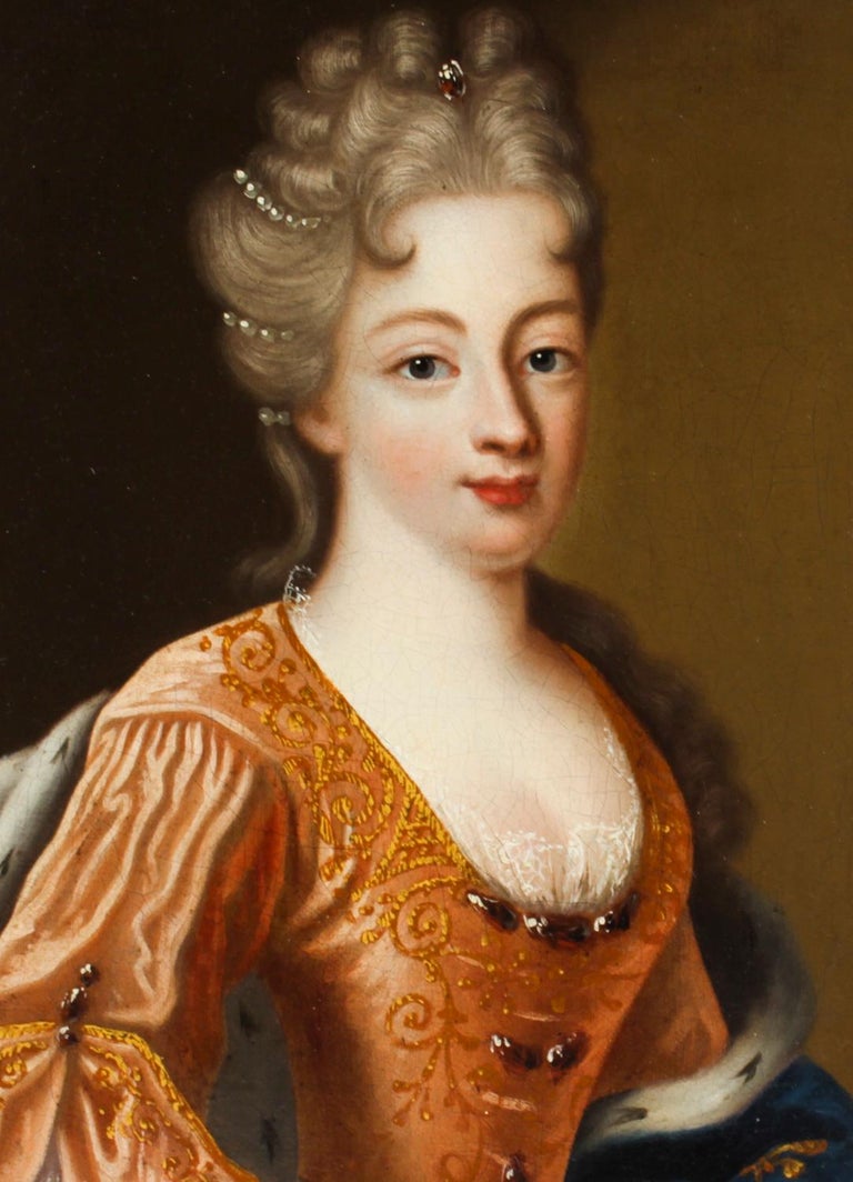Antique French School Oil on Canvas Portrait of a Lady 18th Century at ...