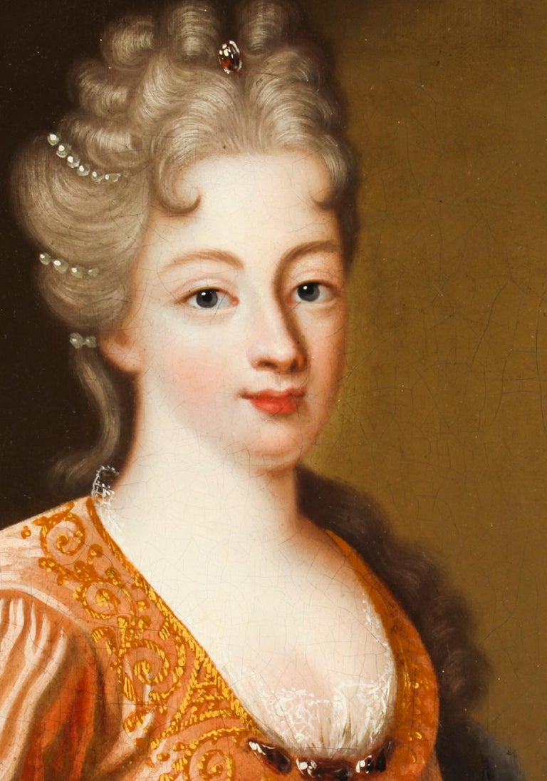 Antique French School Oil on Canvas Portrait of a Lady 18th Century at ...