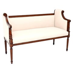 Antique French Scroll End Settee