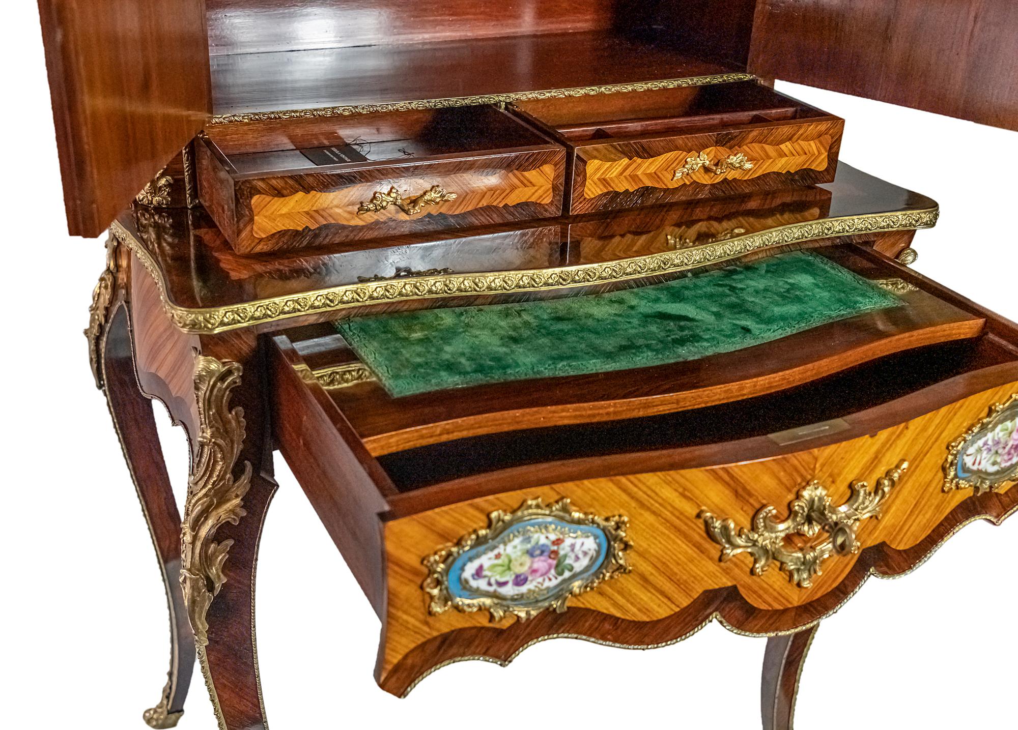 Antique French Secretaire with Sèvres Porcelain 2