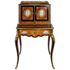 Antique French Secretaire with Sèvres Porcelain