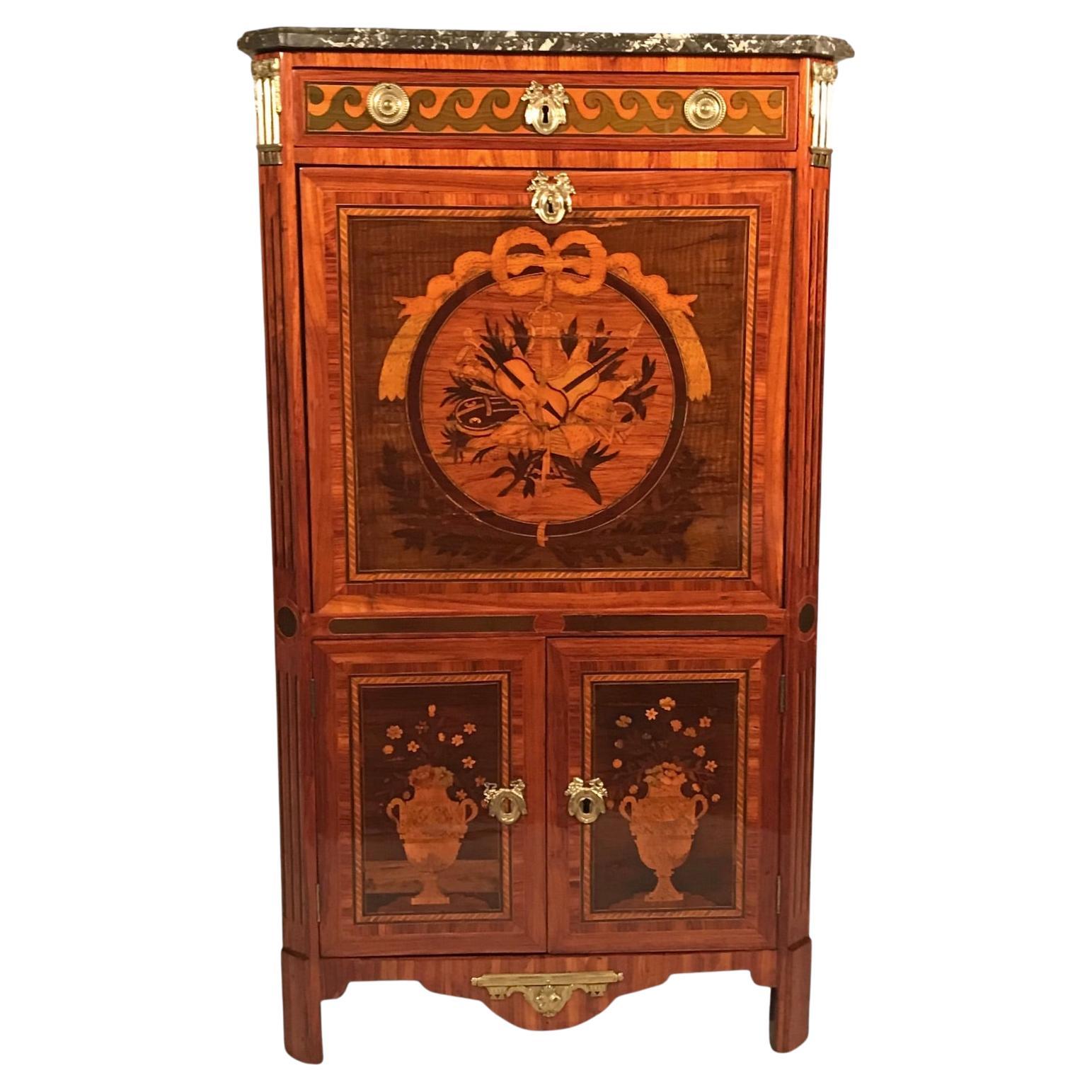 Antiguo escritorio secretario francés, Francia 1770-80