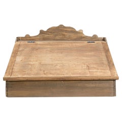Antique French Secretary Desk in Amber Wood, Solid Joinery, 1900s