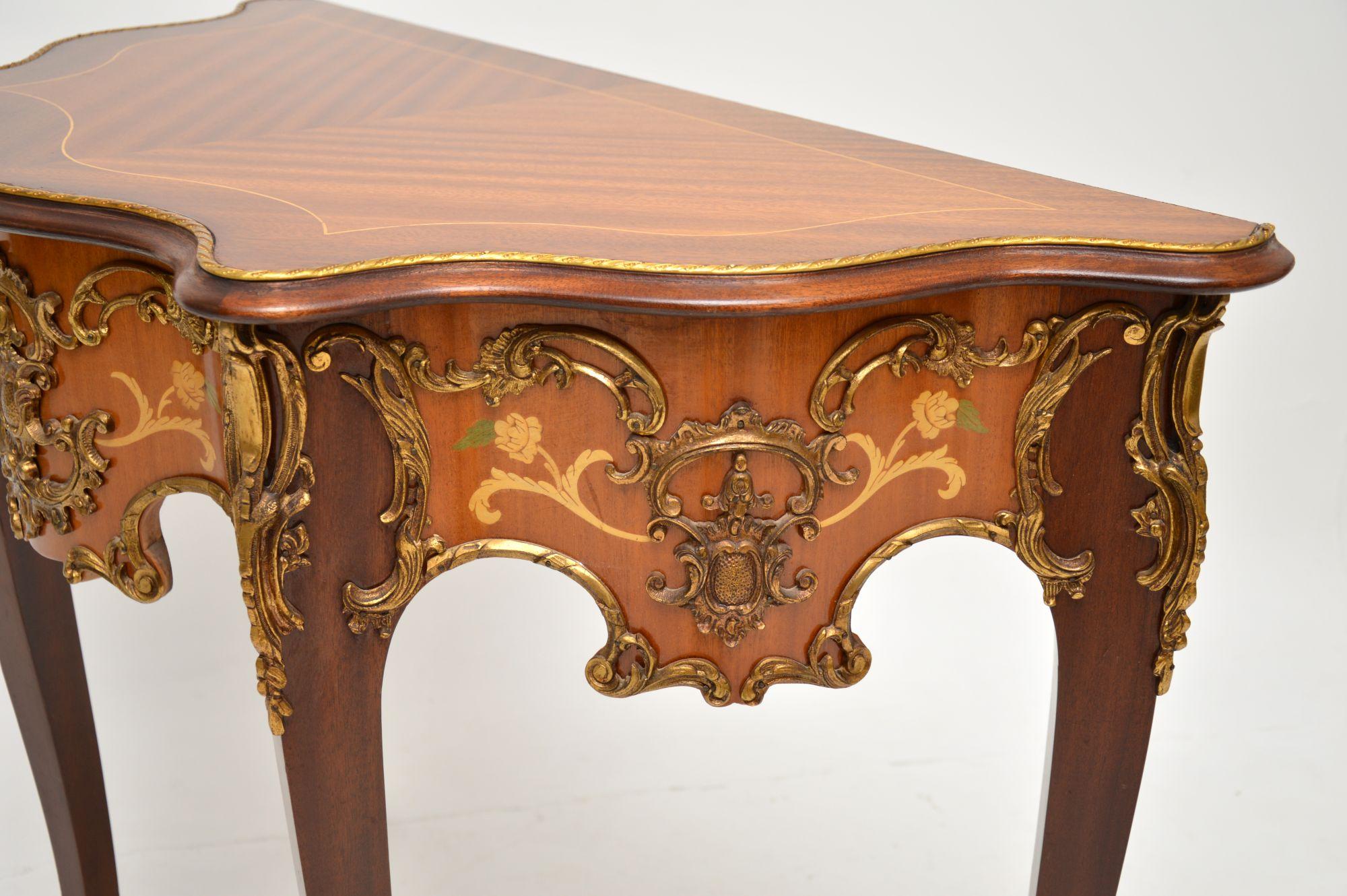 Antique French Serpentine Console Side Table For Sale 4