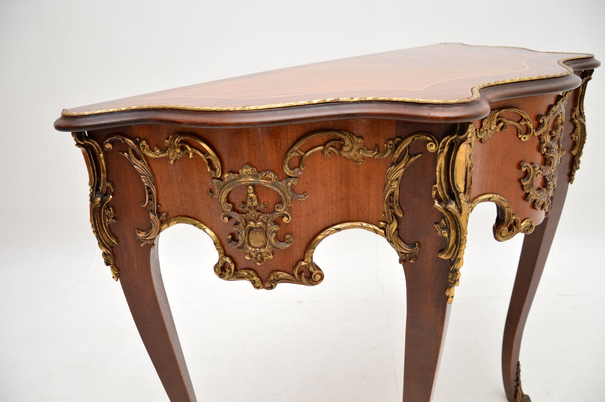 Mid-20th Century Antique French Serpentine Console Side Table For Sale