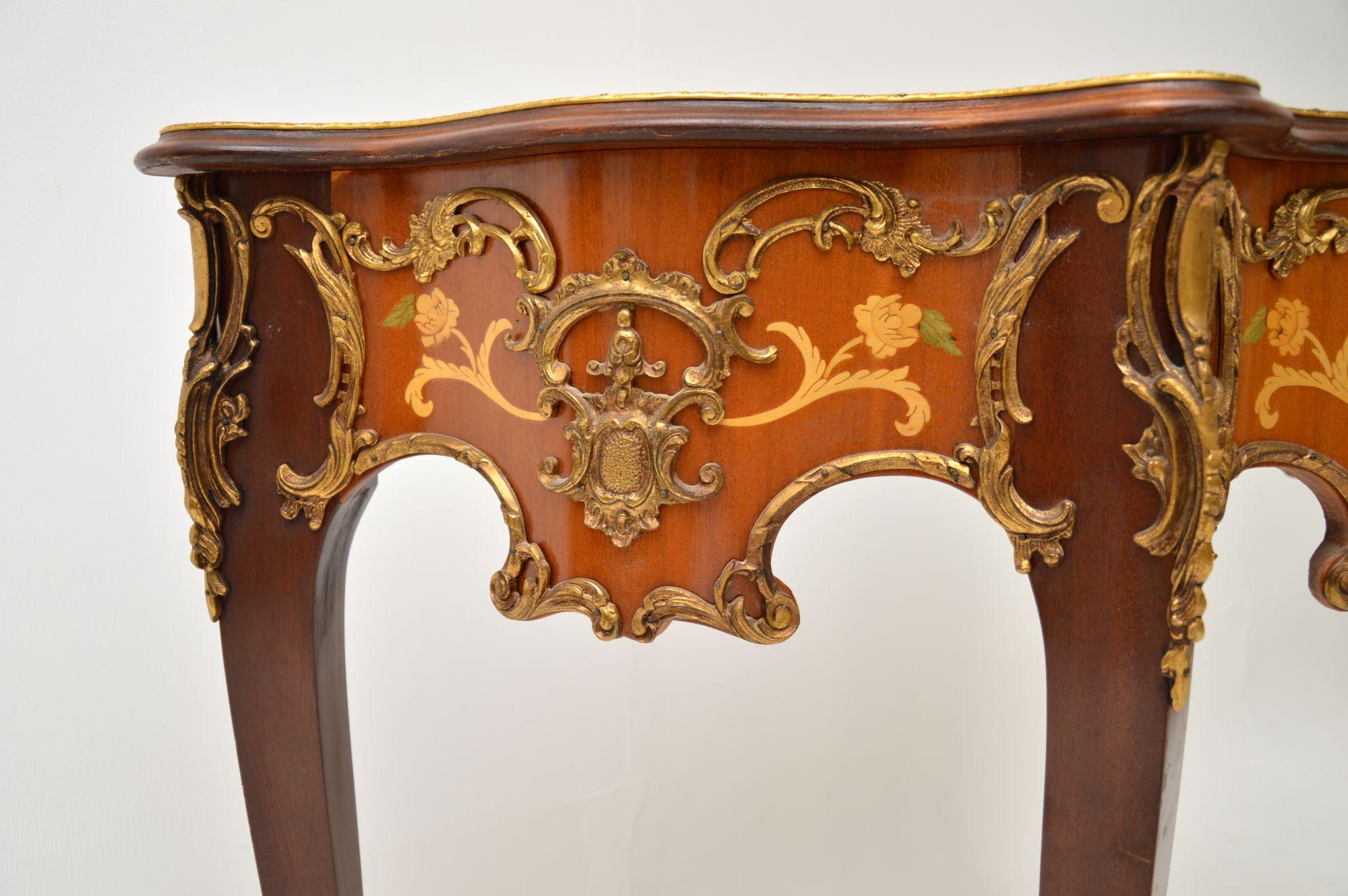Antique French Serpentine Console Side Table For Sale 3