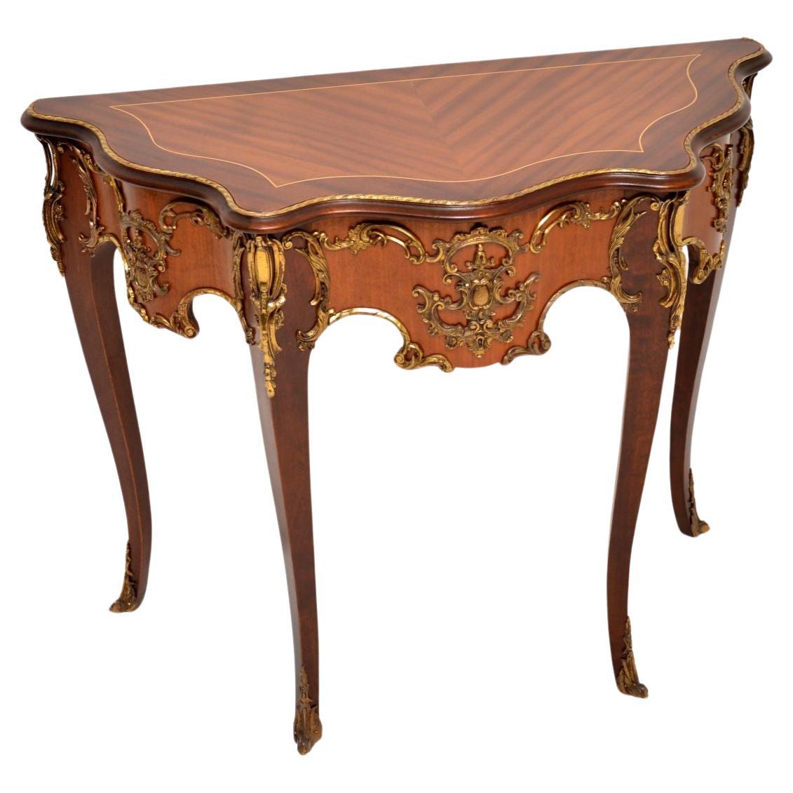 Antique French Serpentine Console Side Table For Sale