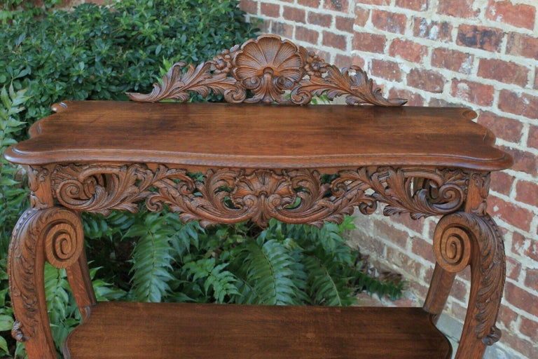 Antique French Server Dessert Table 2-Tier Sideboard Console Sofa Table ...