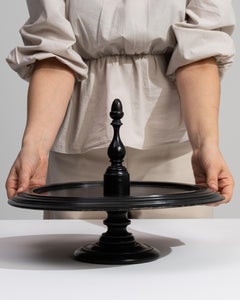 Antique French Serving Platter, Warm Brown Wood, Early 20th Century