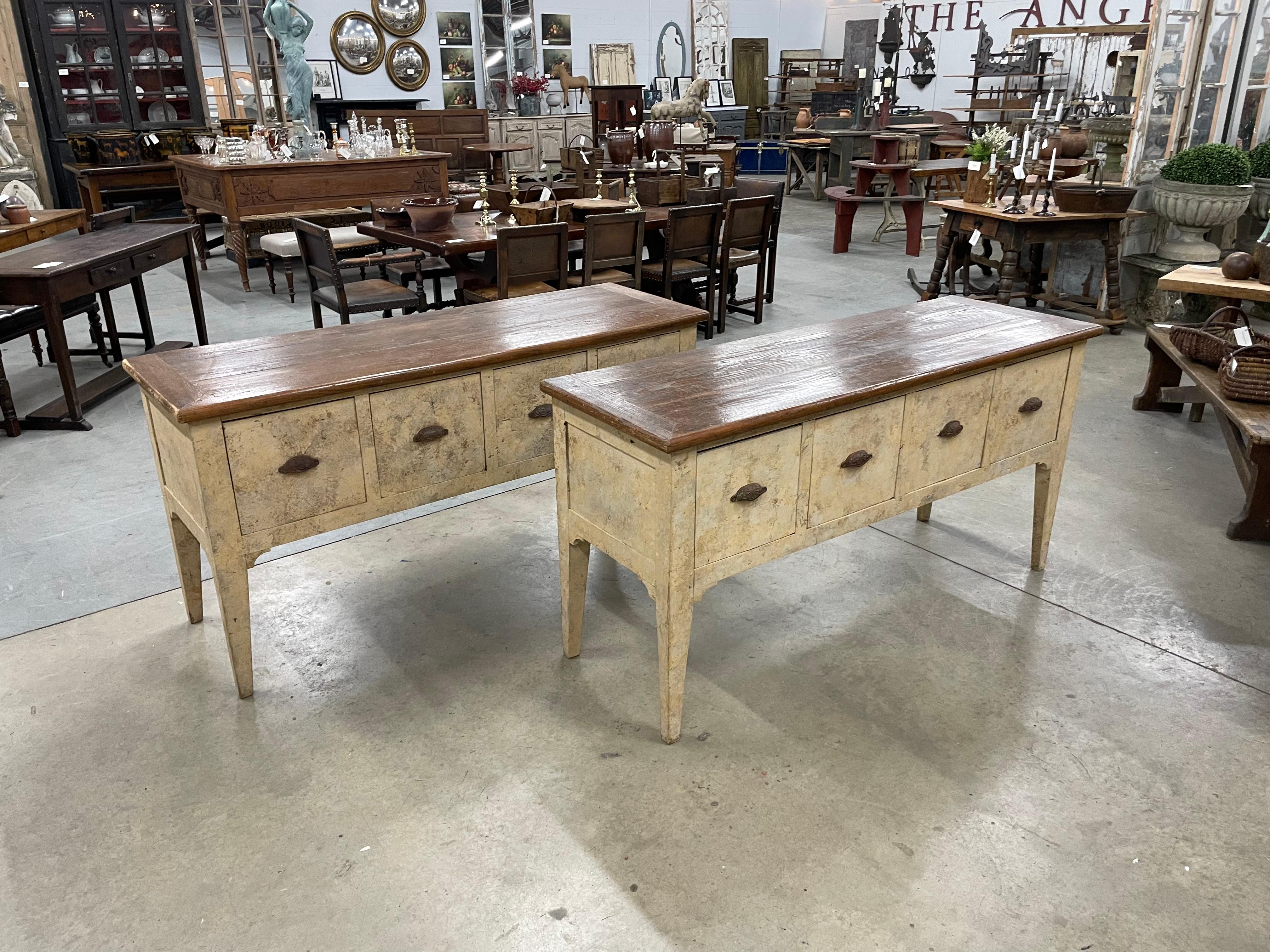 Pine Antique French Serving Table For Sale