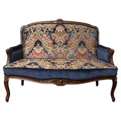 Antique French Settee with Scalamandre Upholstery