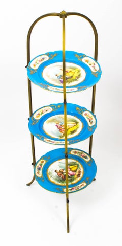 Antique French Sevres Bronze Etagère Cake Stand, 19th Century
