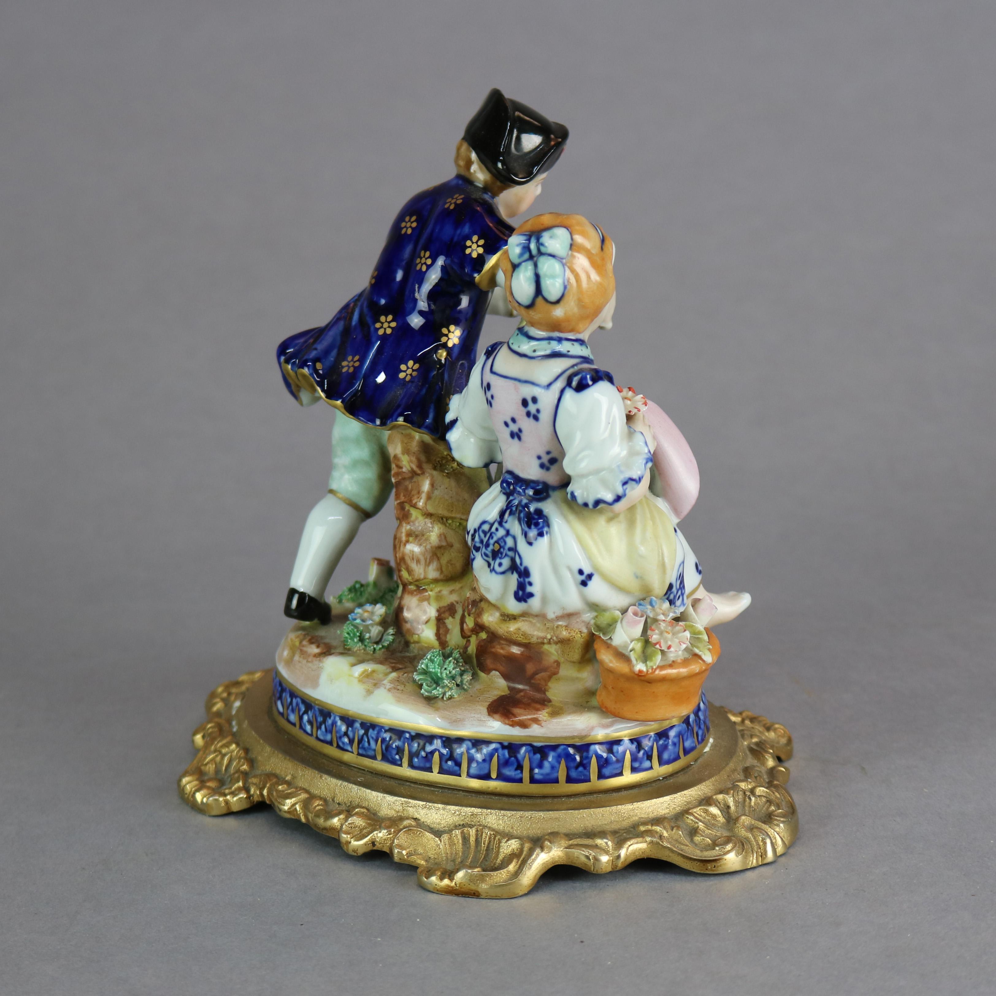 Antique French Sevres Hand Painted Porcelain Figural Grouping, Circa 1880 6