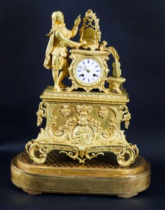 Antique French Sevres Ormolu Mantel Clock by Leroy Paris 19th Century