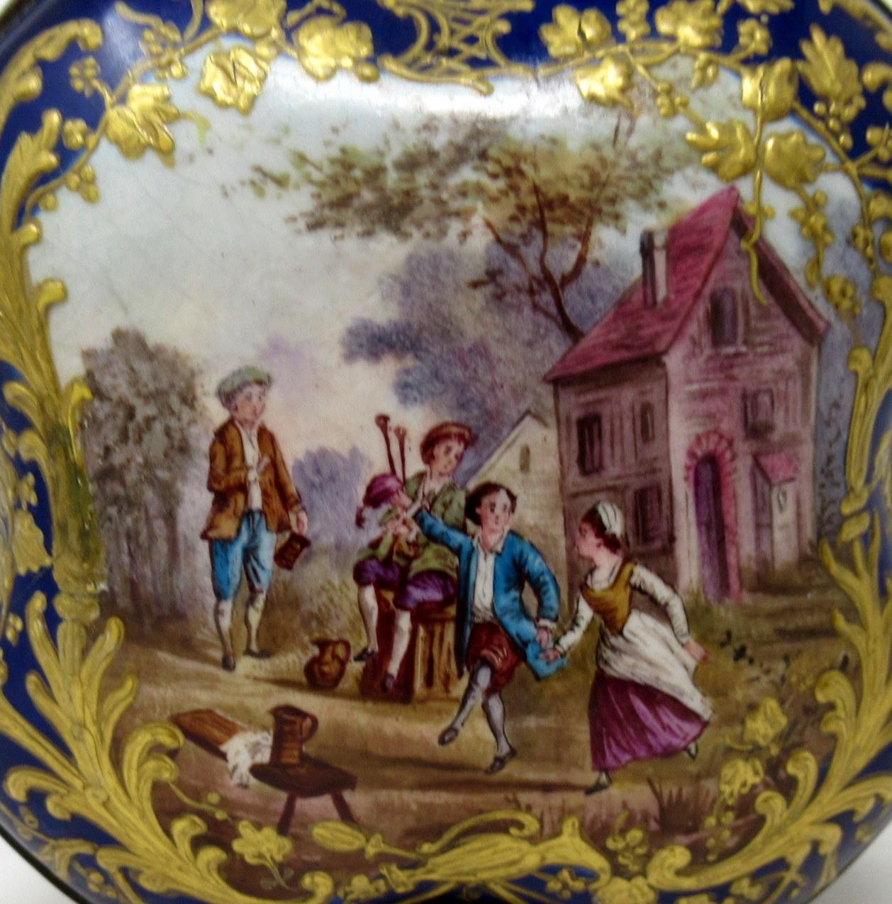 Antique French Sevres Ormolu Porcelain Jewellery Casket Dresser Trinket Box 7