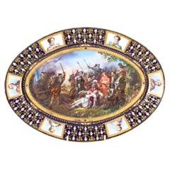 Antique French Sevres Oval Porcelain Dish, Late 18th Century