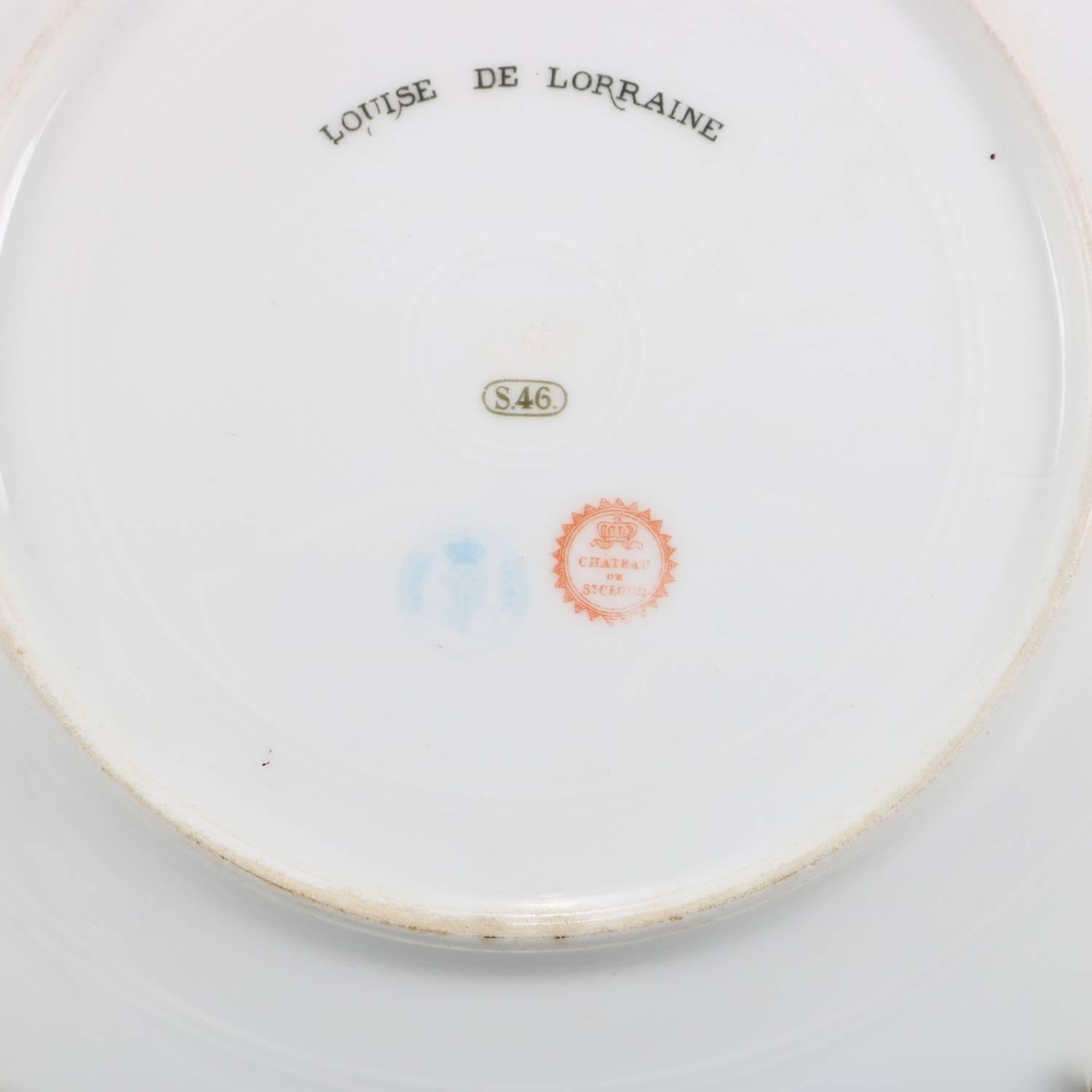 19th Century Antique French Sevres Painted and Gilt Portrait Plate of Louise de Lorraine