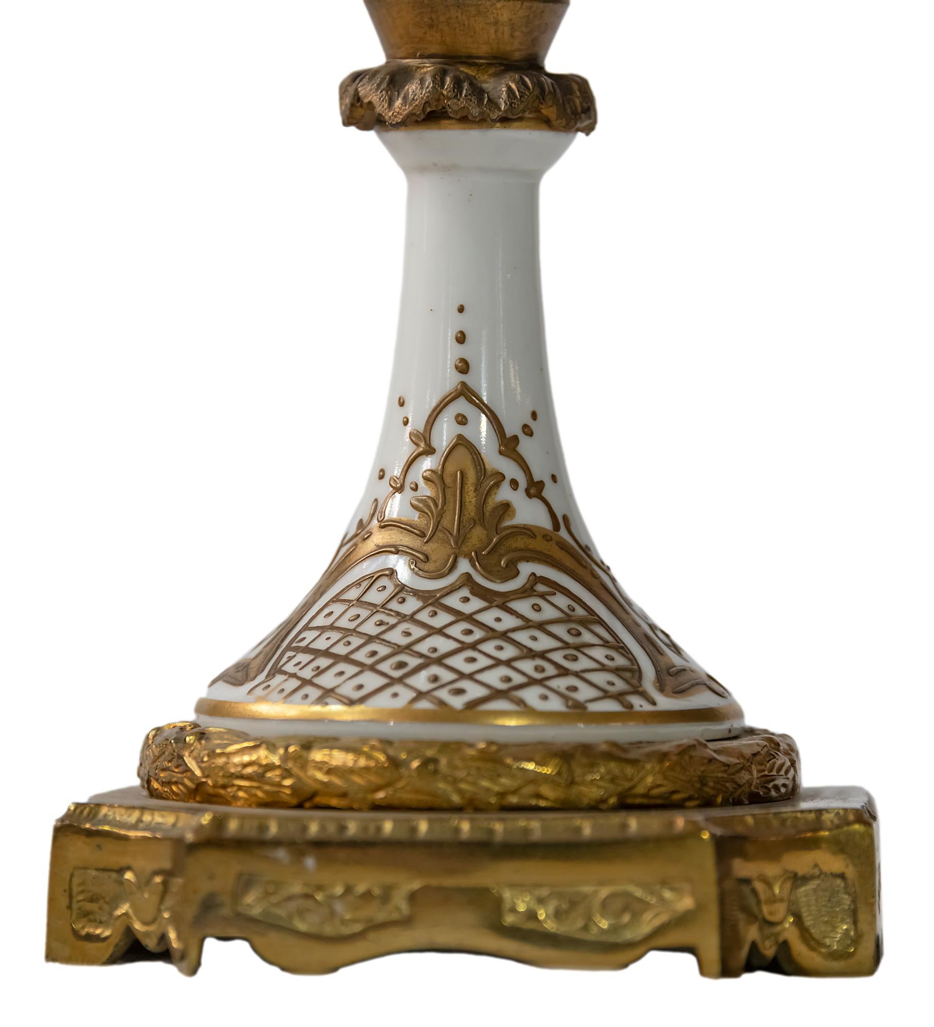 Antique French Sevres Porcelain and Bronze Lidded Vase For Sale 2