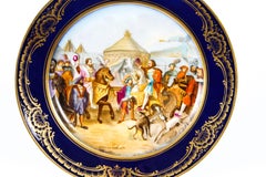 Antique French Sevres Porcelain Cabinet Plate "Camp du Rap" 19th Century