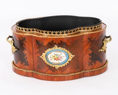 Antique French Sevres Porcelain Ormolu Mounted Planter Jardiniere 19th Century