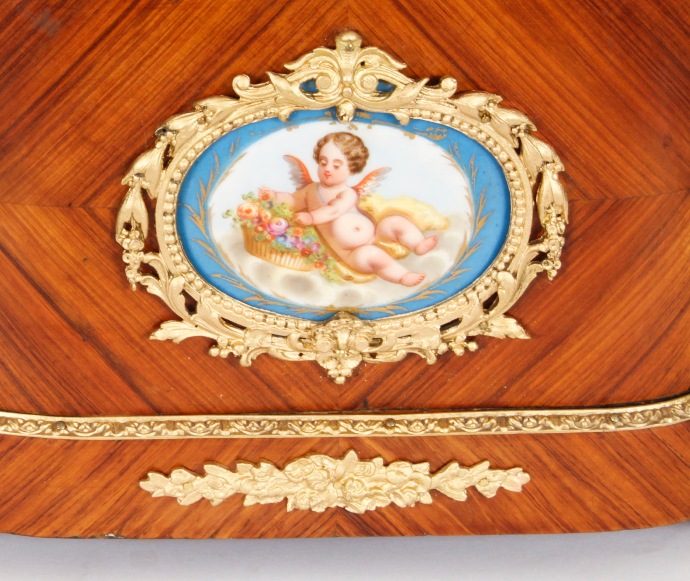 Hand-Painted Antique French Sevres Porcelain Ormolu Mounted Planter Jardiniere 19th Century