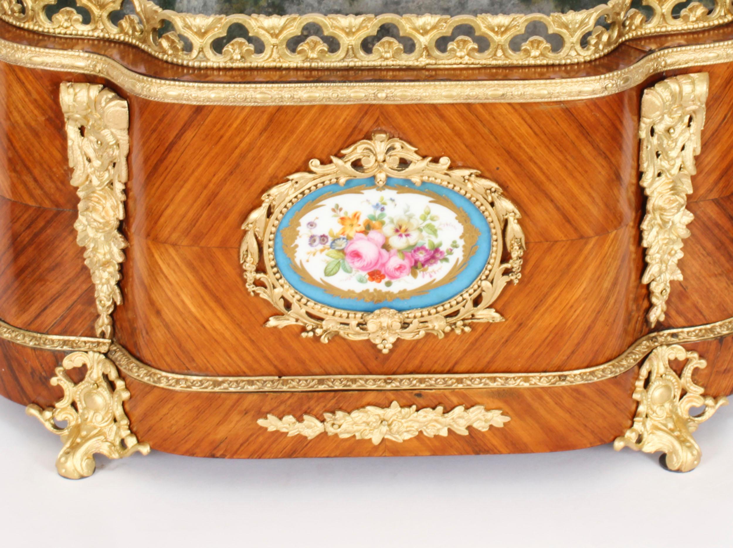 Antique French Sevres Porcelain Ormolu Mounted Planter Jardiniere 19th Century 4