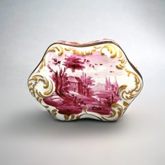 Antique French Sevrés Porcelain Polychrome & Gilt Decorated Dresser Box C1890