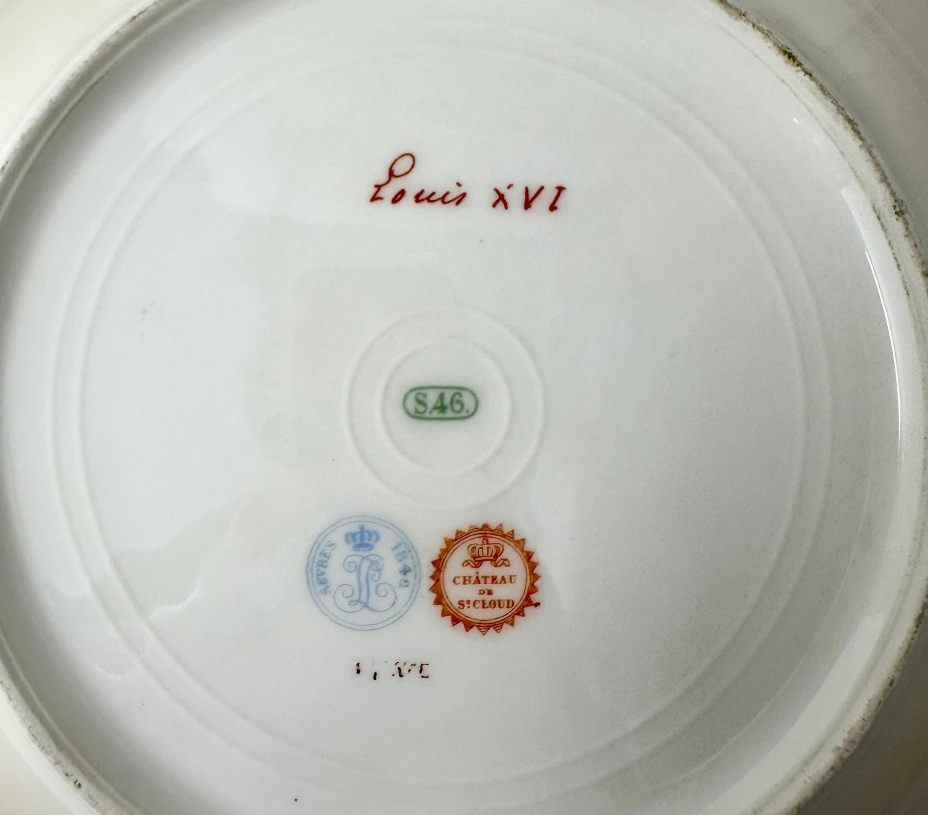 Antique French Sevres Porcelain Portrait Plate of King Louis XVI, Circa 1846. For Sale 1
