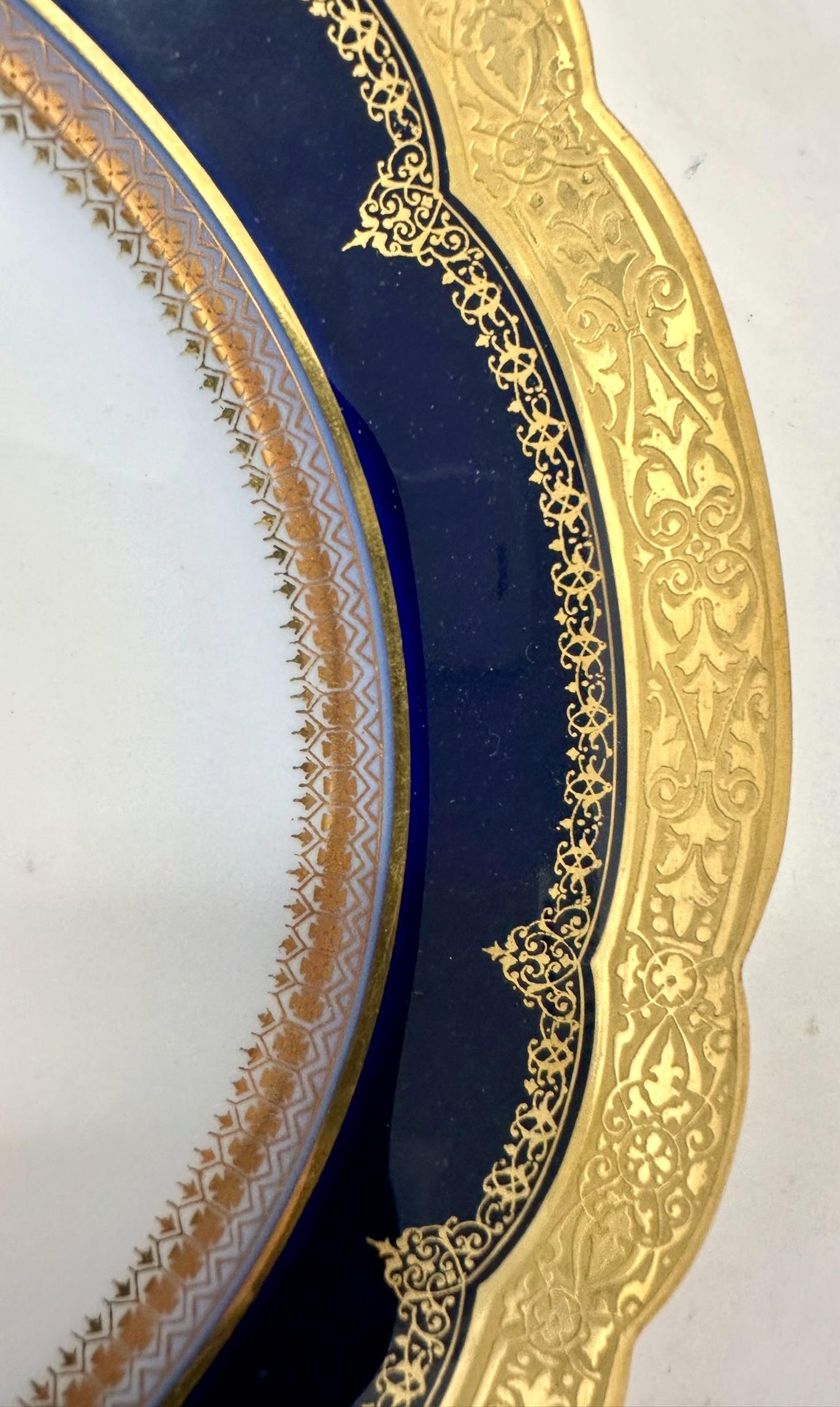 19th Century Antique French Sevres Porcelain Portrait Plate of Napoleon Bonaparte, Circa 1846 For Sale