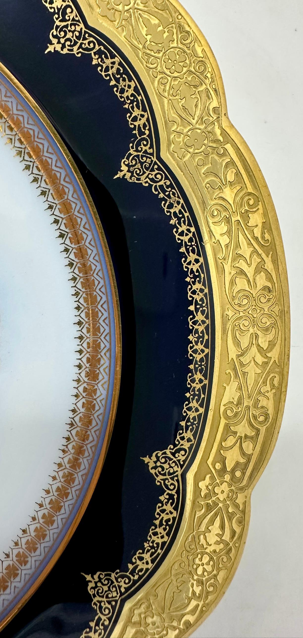 Antique French Sevres Porcelain Portrait Plate of the Duke of Burgundy Ca. 1846 In Good Condition For Sale In New Orleans, LA