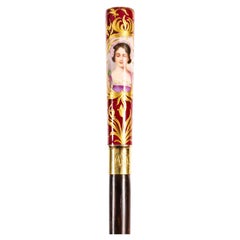 Antique French Sevres Porcelain Walking / Sword Stick 19th C 89cm / 35 inches