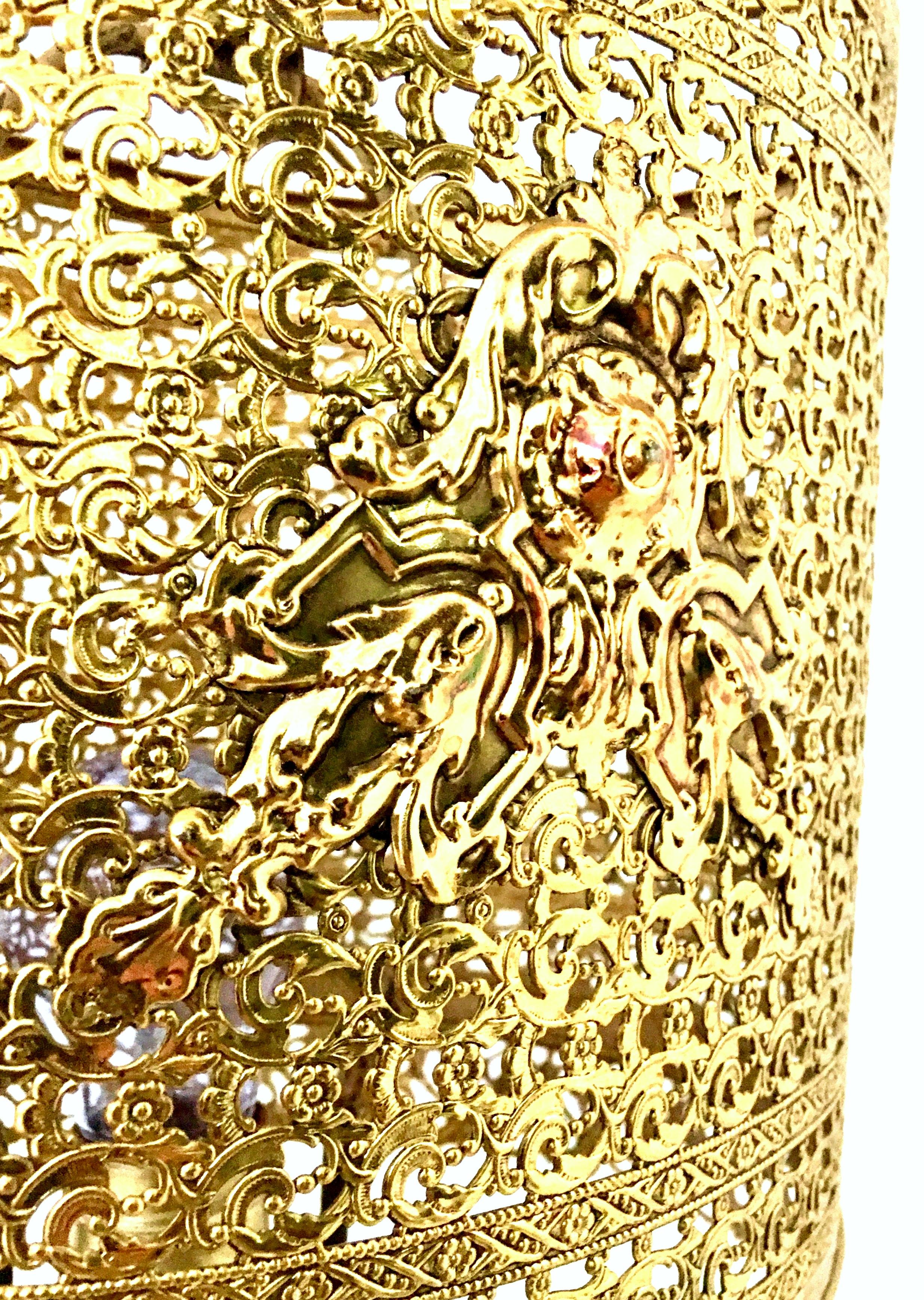 Antique French Sevres Style Cobalt & 22-Karat Gold Hand-Painted Vase Lamp 8