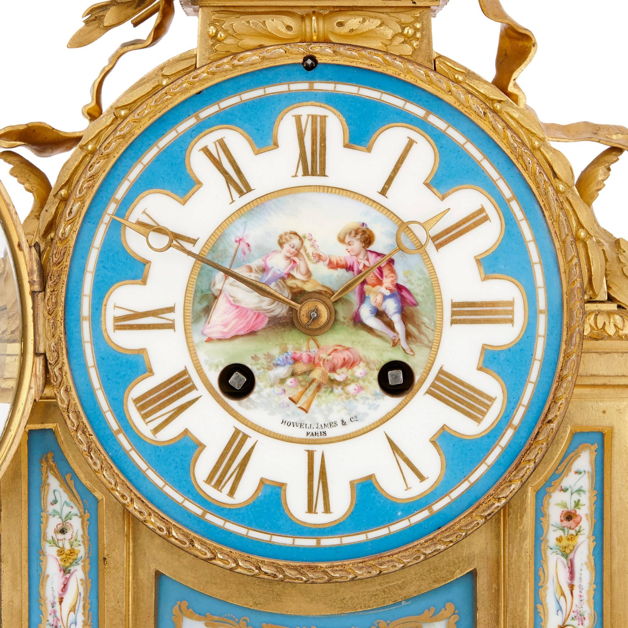 antique french porcelain mantel clocks