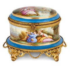 Antique French Sevres Style Porcelain Perfume Box