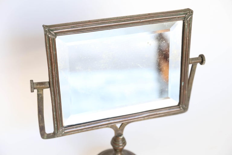 Antique French Shaving Standing Mirror