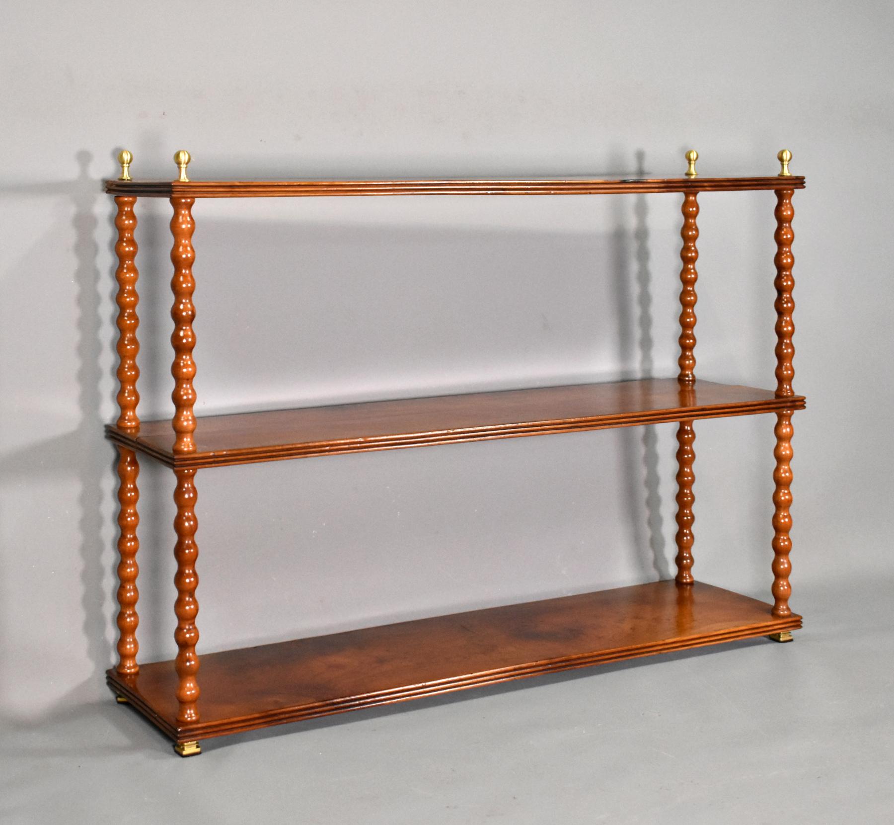 Antique French Shelving Unit in Cherry Wood For Sale