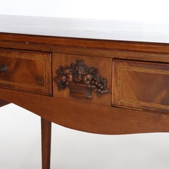 Antique French Sheraton Carved Mahogany Sideboard Circa 1930
