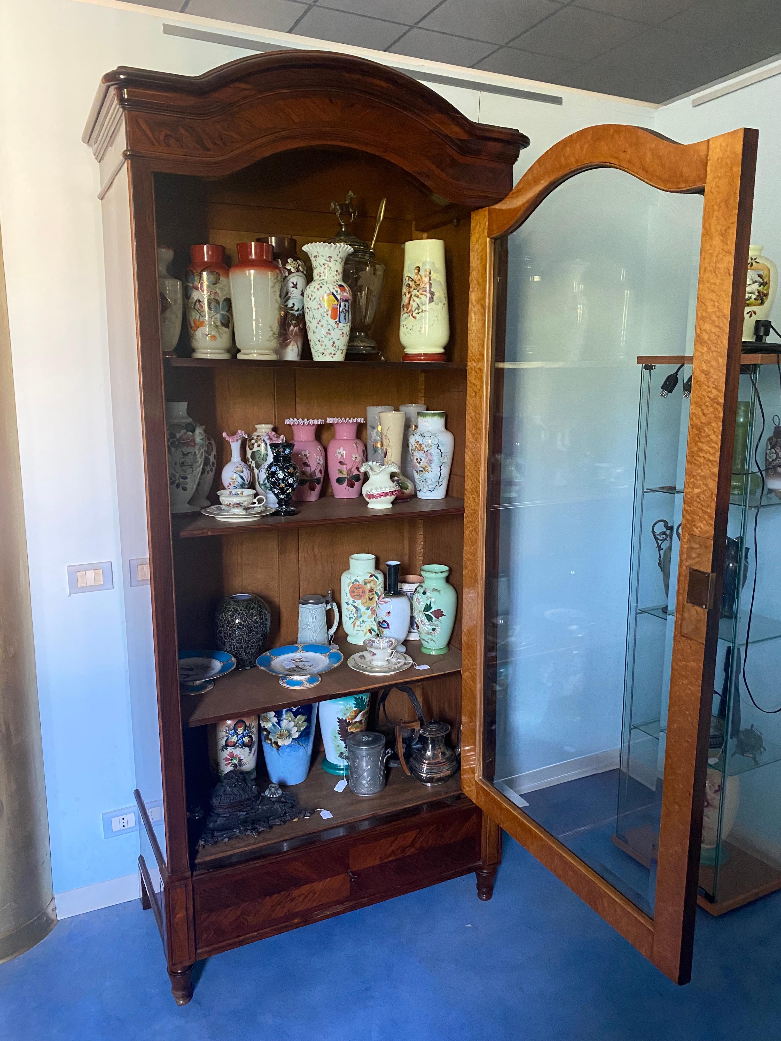 Antique French Showcase Bookcase Louise Philippe, 1850s For Sale 8