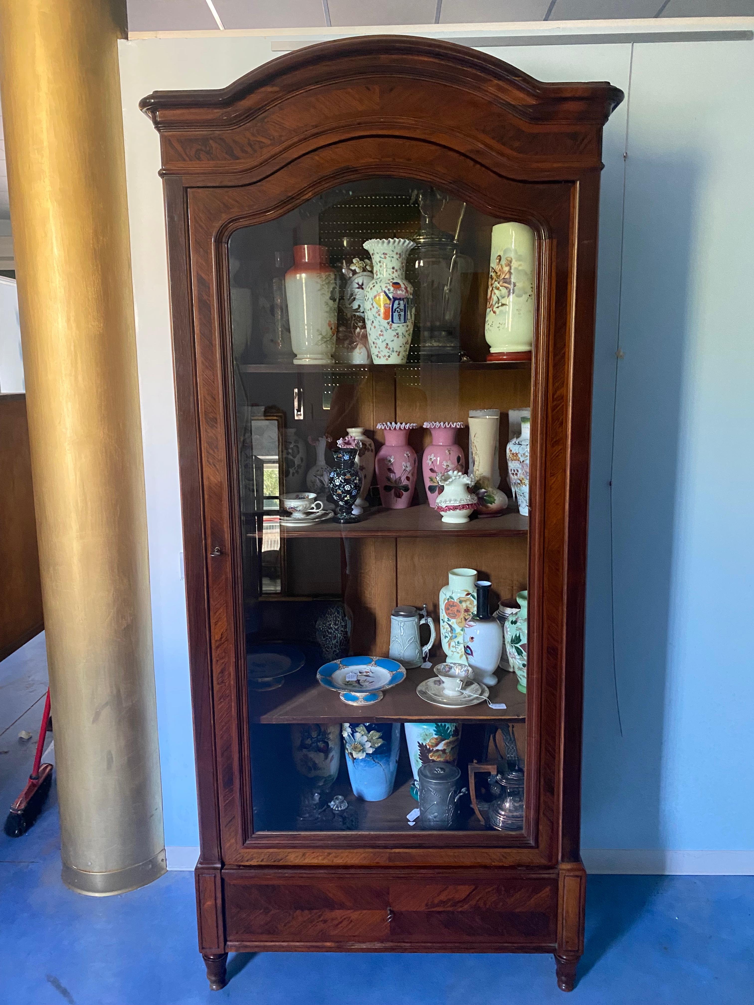 Antique French Showcase Bookcase Louise Philippe, 1850s For Sale 3