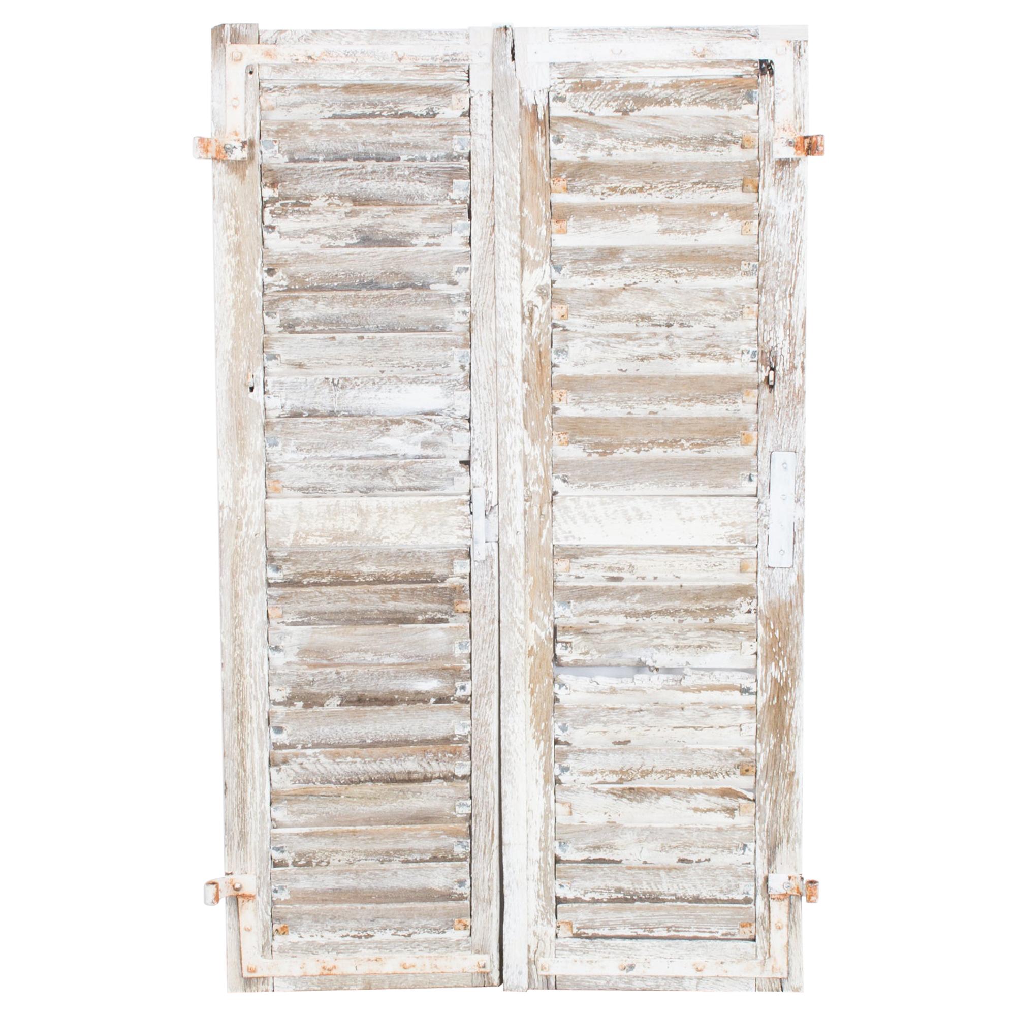 Antique French Shutters, a Pair