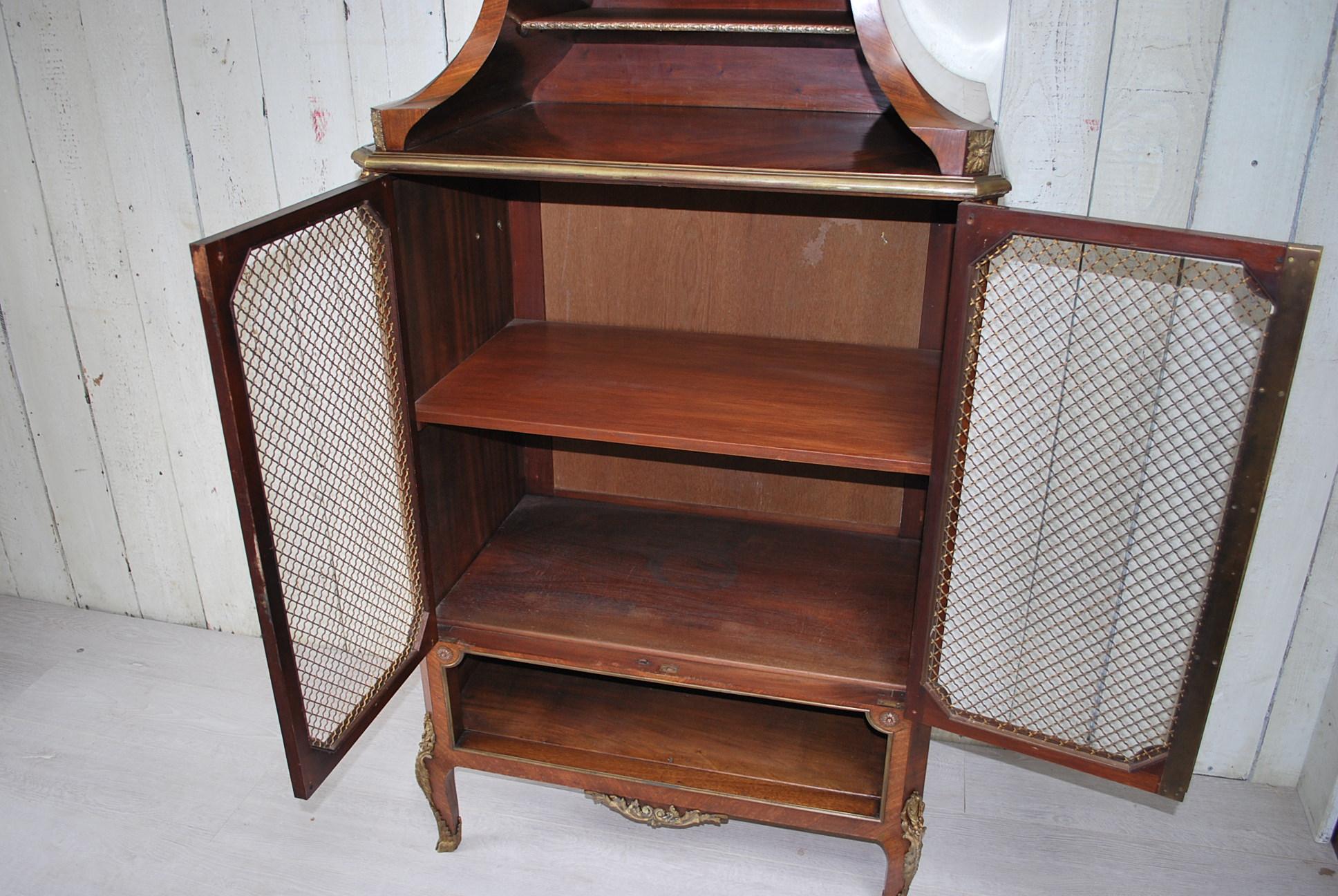 Louis XVI Antique French Side Cabinet / Bookcase For Sale
