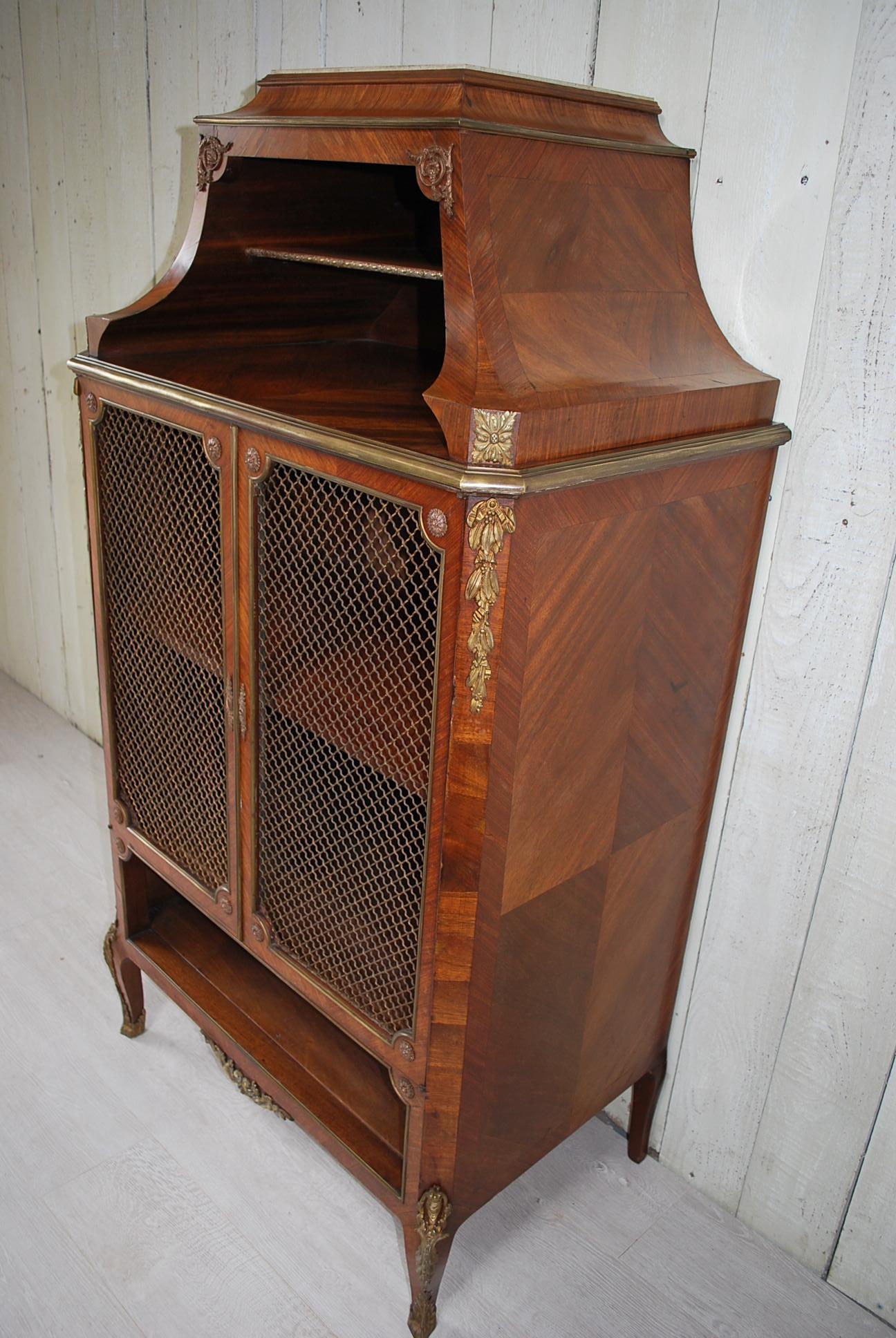 Mahogany Antique French Side Cabinet / Bookcase For Sale