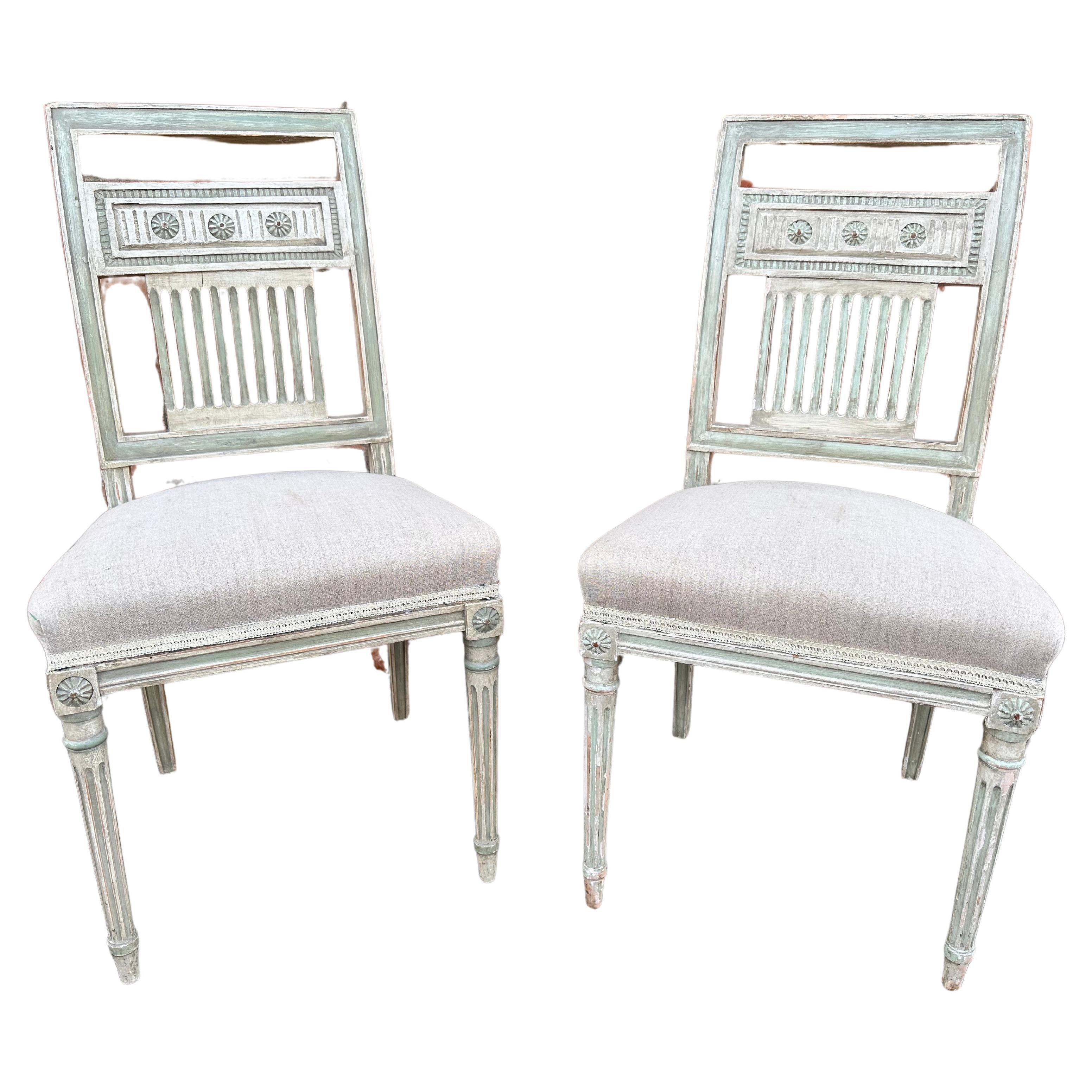 Antique French Side Chairs 