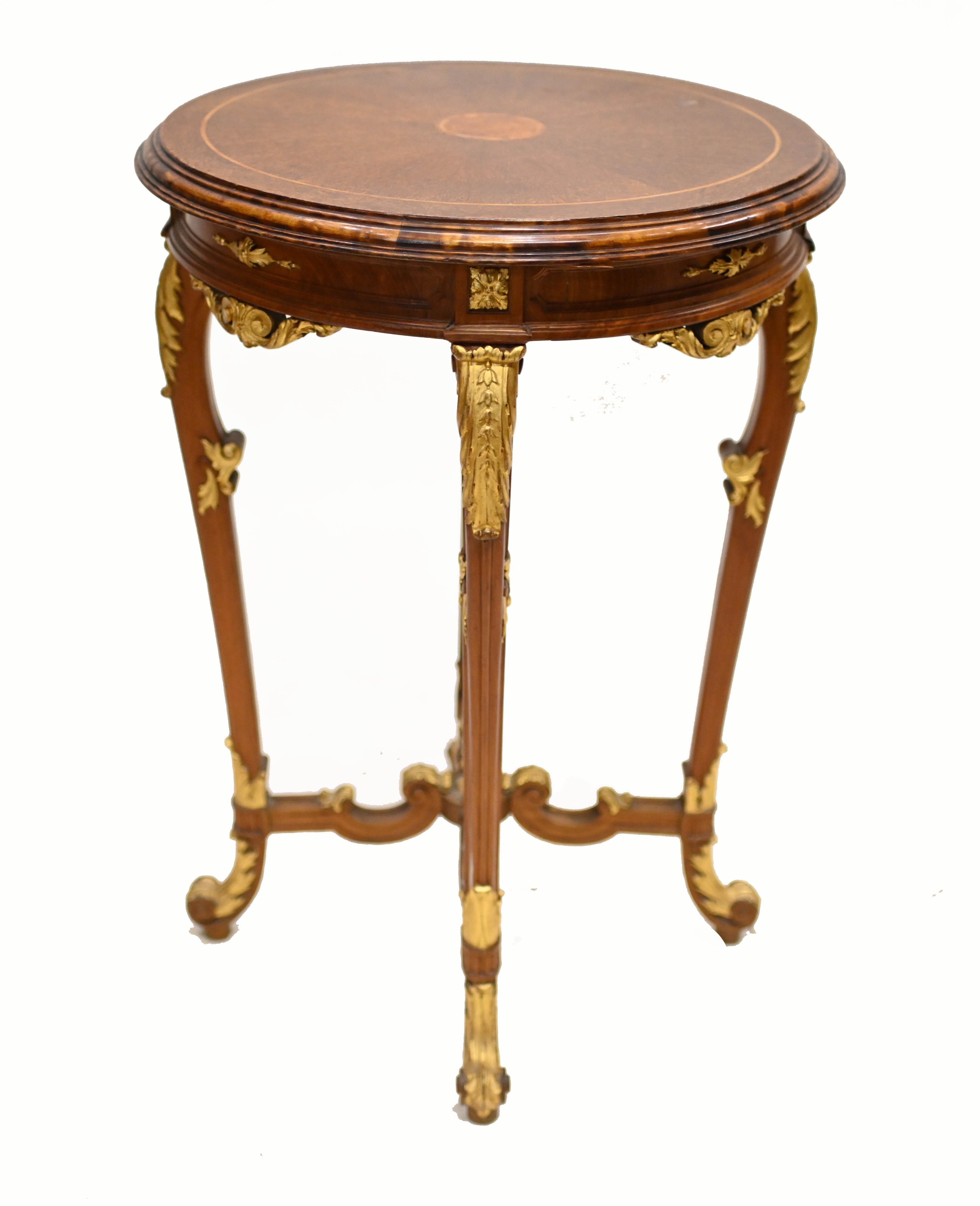 Kingwood Antique French Side Table 1890